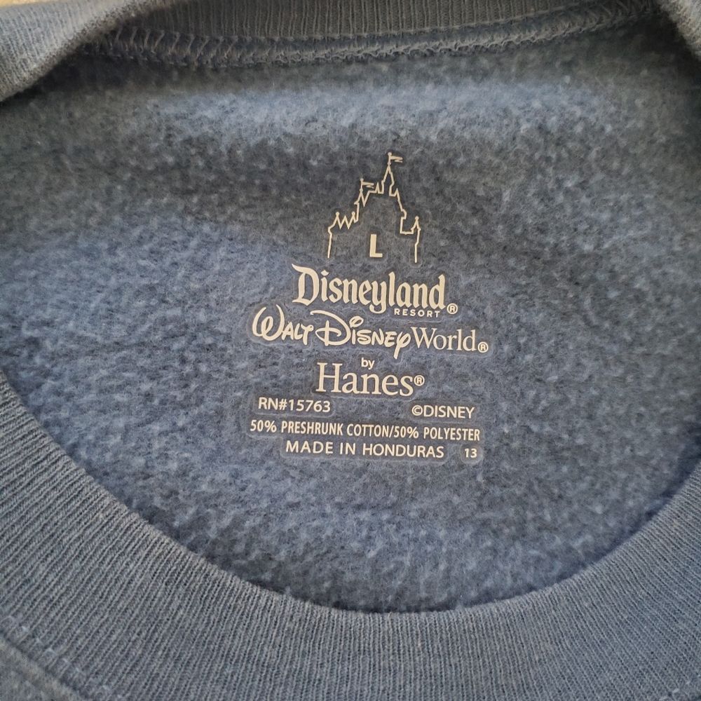 Disneyland By Hanes Crewneck Sweatshirt Sz Lg - Picture 10 of 11